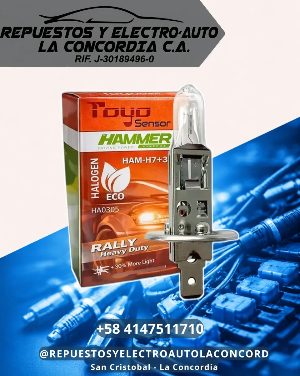 BOMBILLO HALOG. H1 RALLY 30% 12V 55W HAMMER