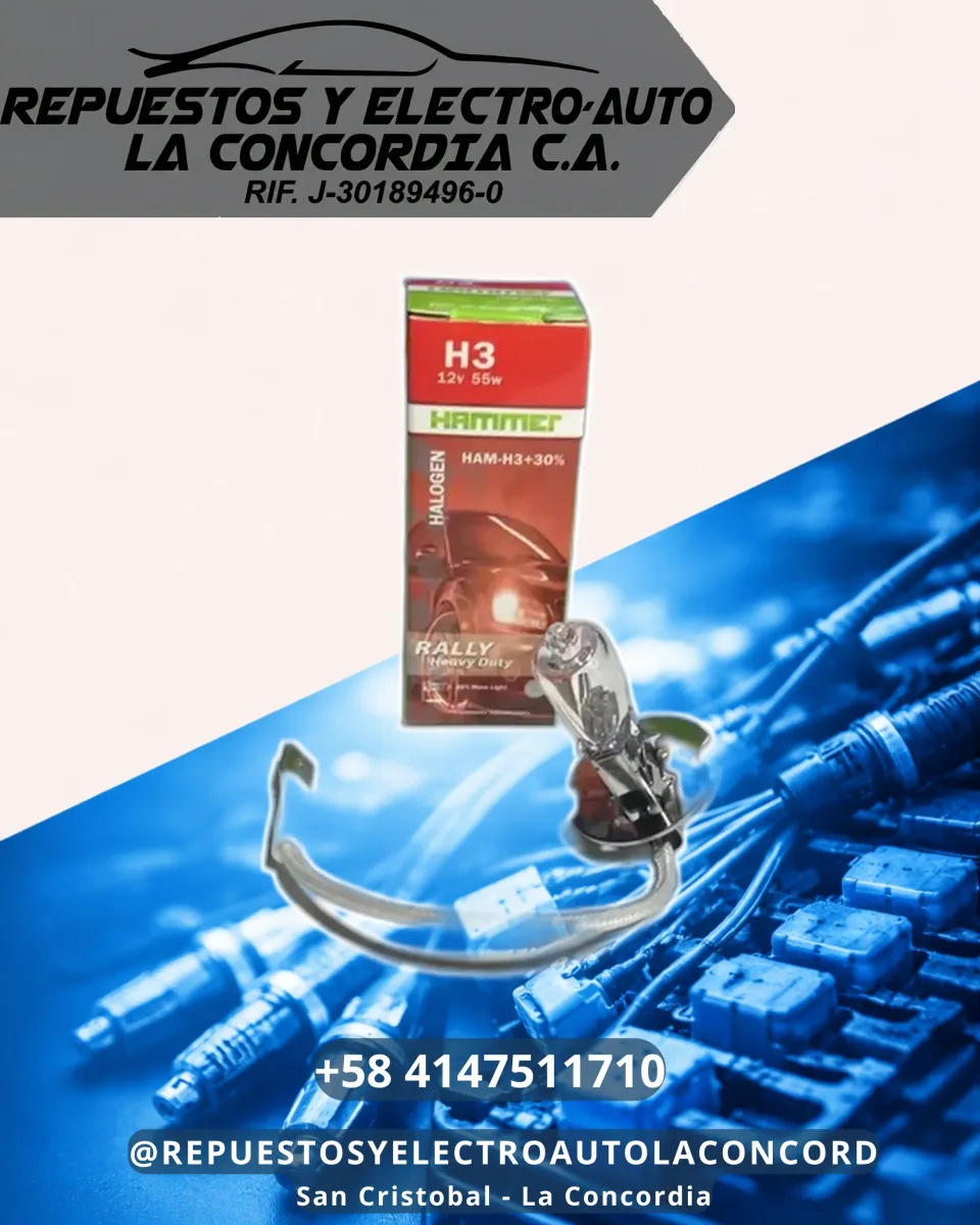 BOMBILLO HALOH H3 RALLY 30% 12V 55W HAMMER