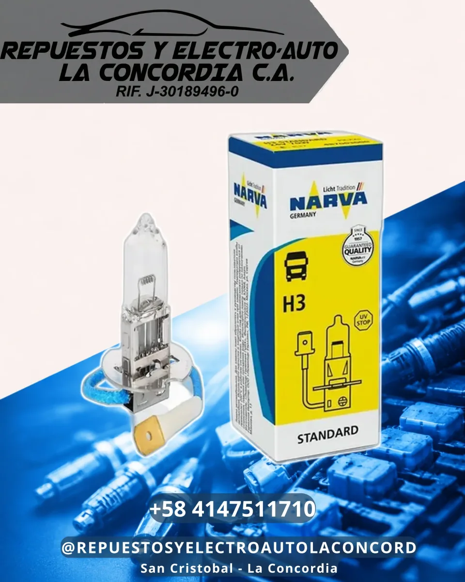 BOMBILLO HALOG. H3 12V NARVA