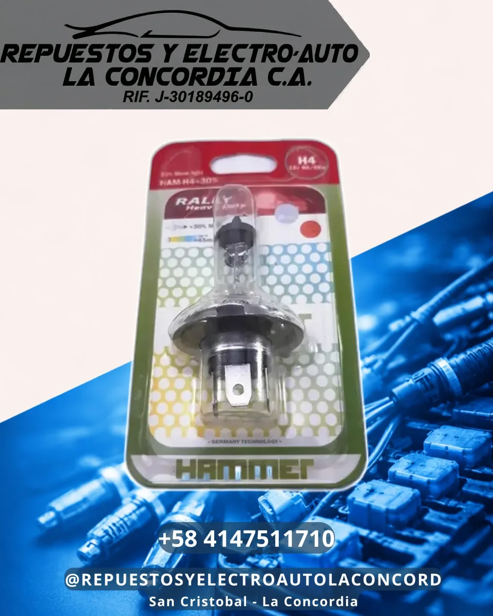 BOMBILLO HALOG. H4 RALLY 30% 12V 60/55W CAJA