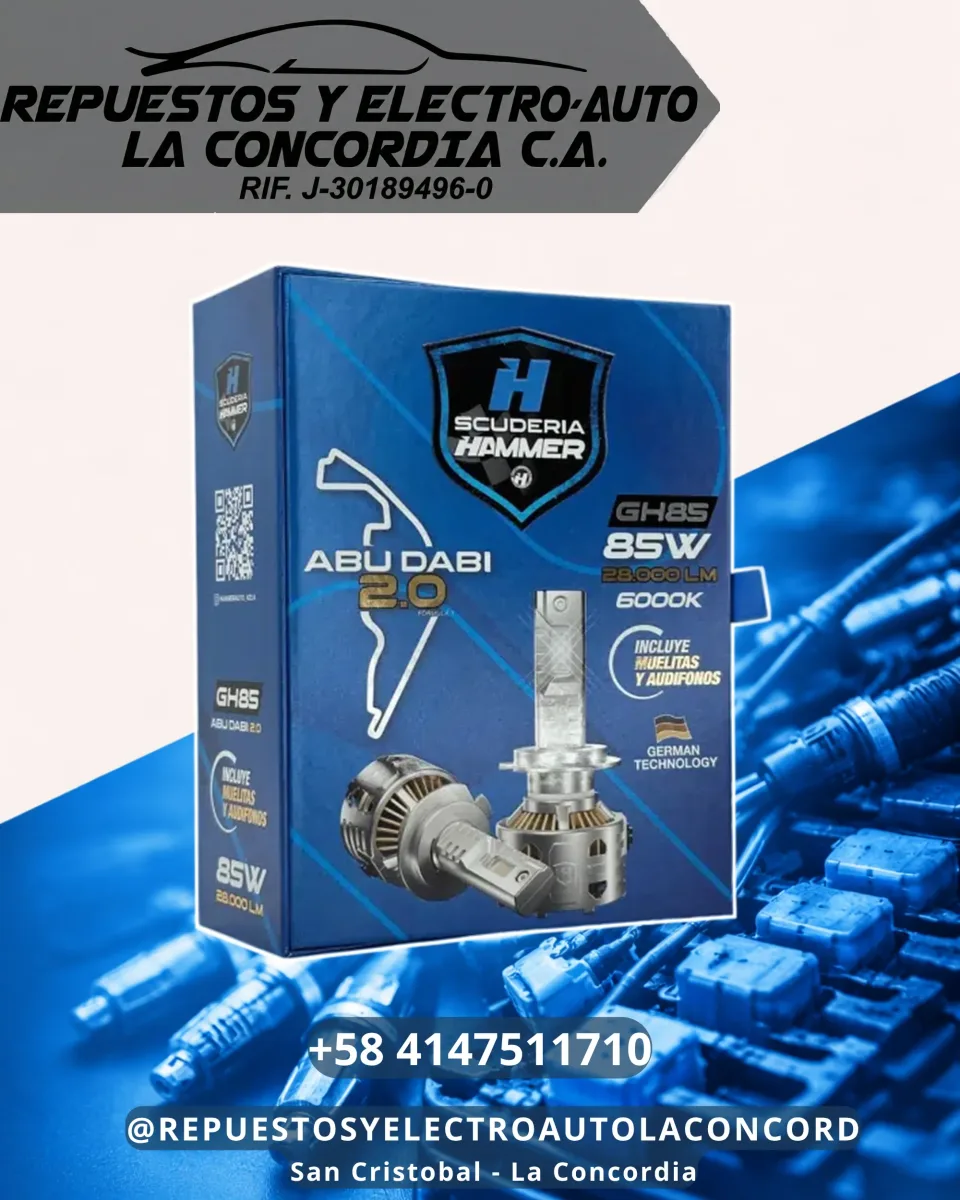 BOMBILLO H7 ABU DABI LED KIT 28.000LM 6000K HAMMER