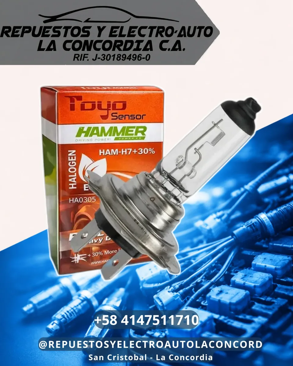 BOMBILLO HALOG. H7 RALLY 30% 12V 55W HAMMER