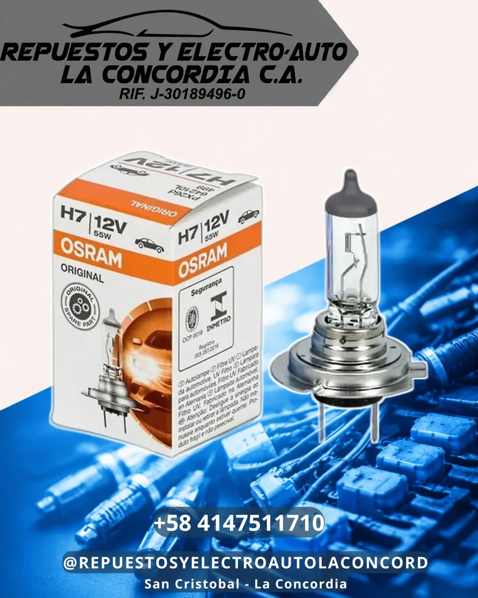 BOMBILLO HALOG. H7 12V 55W OSSROM