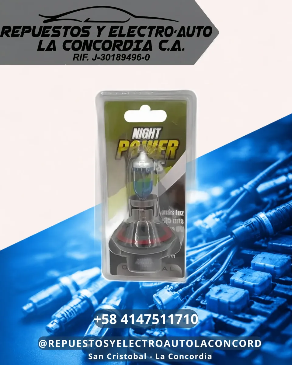 BOMBILLO H13 NIGHT POWER 100% 12V 55/60W HAMMER BLISTER