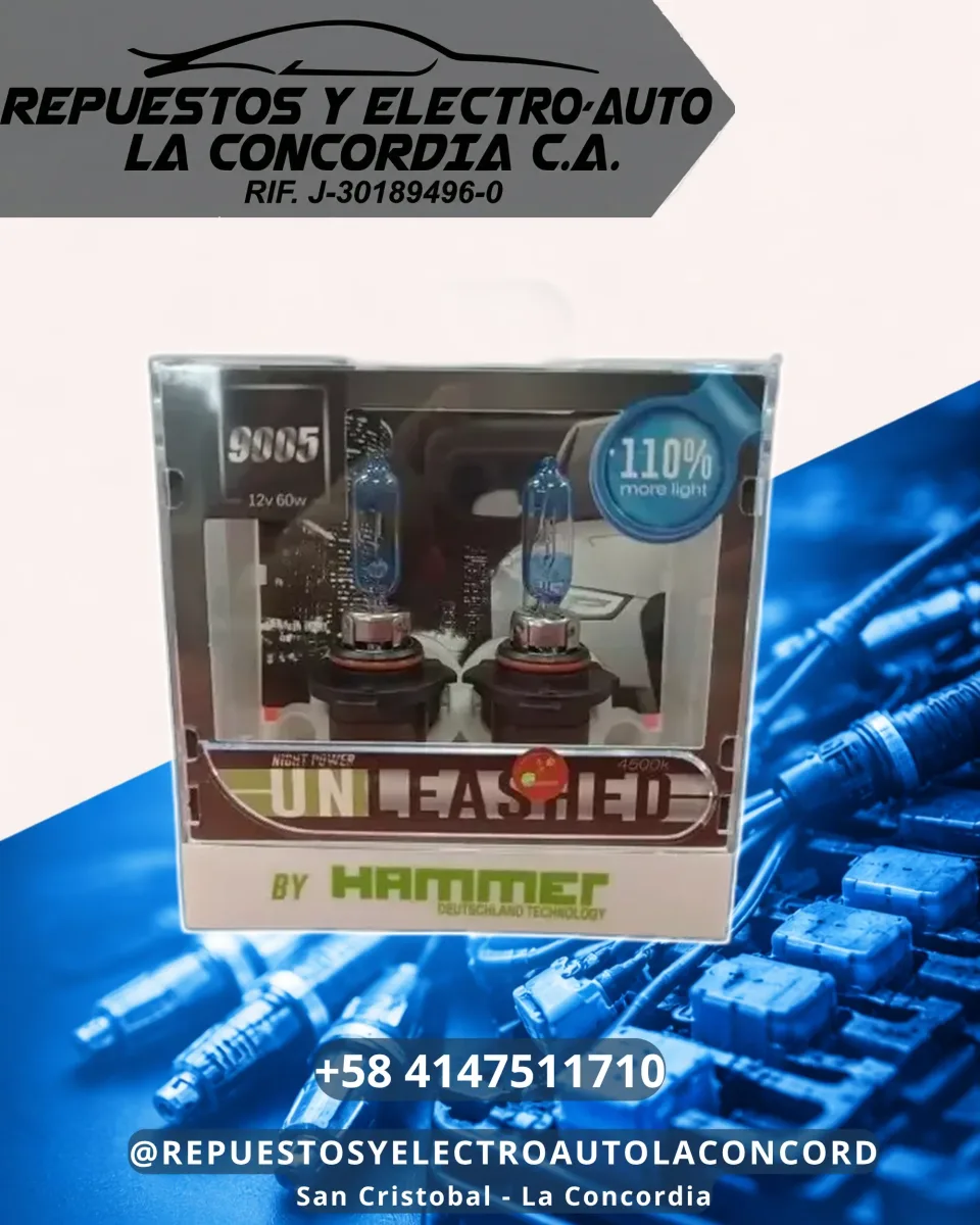 BOMBILLO HALOG.9005 NP UNLEASHED 110% 12V 55W HAMMER DUO