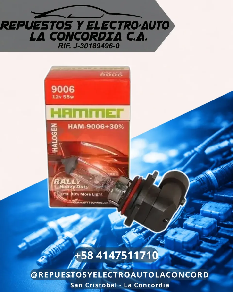 BOMBILLO HALOG. 9006 HAMMER RALLY 30% 12V 55W