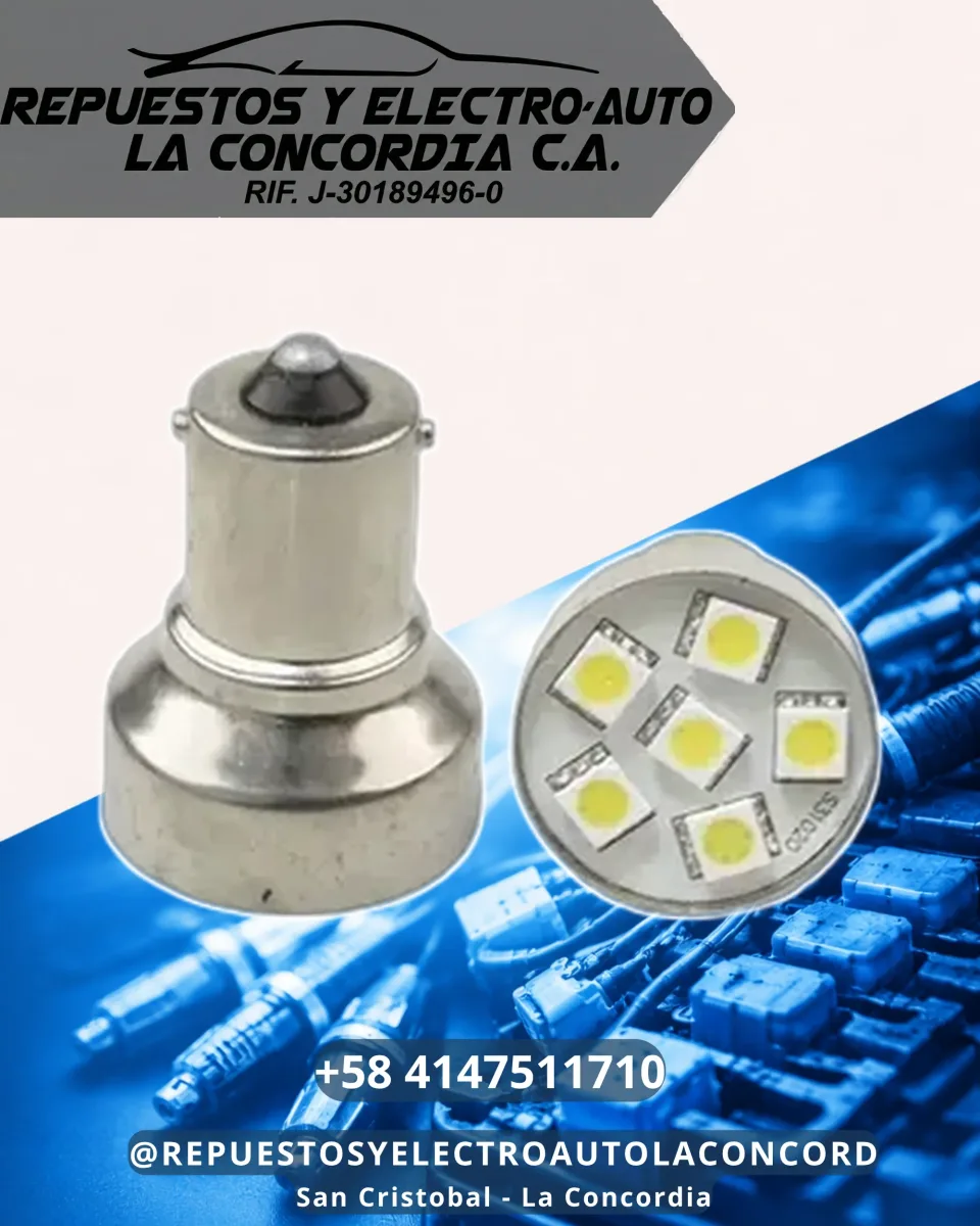 BOMBILLO 1073 LED 12V BASE METALICA BLANCO + FLASH
